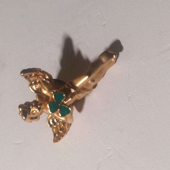 4/10$ AVON ANGEL PIN HOLDING CLOVER - Picture 5 of 5